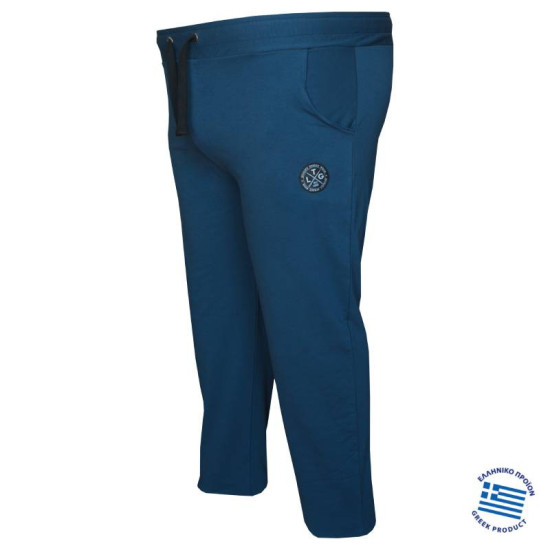 Καλοκαιρινό jersey παντελόνι φόρμας με Patch,της Leo Collection - Indigo Καλοκαιρινό jersey παντελόνι φόρμας με Patch,της Leo Collection - Indigo