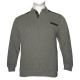 Βαμβακερό polo wool feel με τσέπη στο στήθος - Faded Battleship Grey