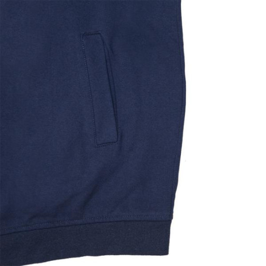 Γιλέκο φούτερ με patch και επενδυμένη κουκούλα - Dark Blue