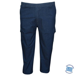Ελαστική cargo jean παντελόνα demi season,by LTG - BLUEBLACK Ελαστική cargo jean παντελόνα demi season,by LTG - BLUEBLACK