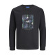Jack & Jones Silver Lake ,φούτερ μπλούζα με μεταξοτυπία - Black Jack & Jones Silver Lake ,φούτερ μπλούζα με μεταξοτυπία - Black