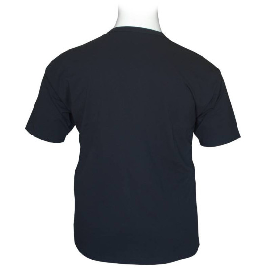Βαμβακερό μακό μπλουζάκι button ve - Dark Blue Βαμβακερό μακό μπλουζάκι button ve - Dark Blue