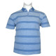 Polo pique melange με τσέπη by Leo Collection - Carolina Blue