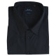 Κοντομάνικο πουκάμισο μονόχρωμο από σύμμεικτη συνθετική ποπλίνα - Black