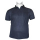 Polo jacquard με τσέπη και κοντό μανίκι by Leo Collection - Dark Blue