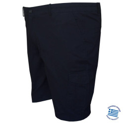 Βερμούδα ελαστική cargo με λάστιχο στο πλάι by L.T.G collection - Dark Blue Βερμούδα ελαστική cargo με λάστιχο στο πλάι by L.T.G collection - Dark Blue