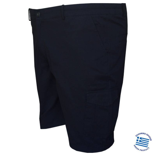 Βερμούδα ελαστική cargo με λάστιχο στο πλάι by L.T.G collection - Dark Blue Βερμούδα ελαστική cargo με λάστιχο στο πλάι by L.T.G collection - Dark Blue