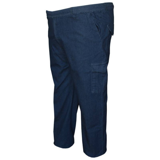 Ελαστική cargo jean παντελόνα demi season,by LTG - BLUEBLACK Ελαστική cargo jean παντελόνα demi season,by LTG - BLUEBLACK
