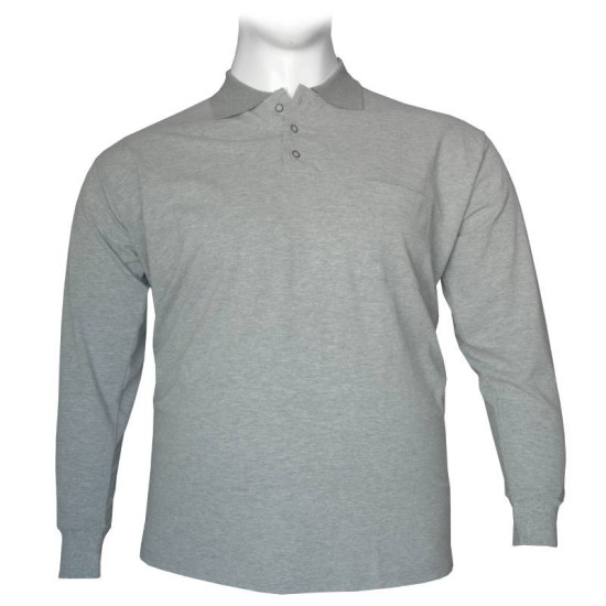Polo πικέ μονόχρωμη με τσέπη - Grey Melange Polo πικέ μονόχρωμη με τσέπη - Grey Melange