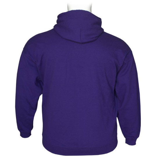 Hoodie φούτερ μονόχρωμο με patch στο στήθος - Sport Purple