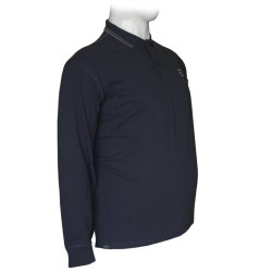 Polo pique μπλούζα New Jersey με τσέπη και κεντητές λεπτομέρειες - Dark Blue Polo pique μπλούζα New Jersey με τσέπη και κεντητές λεπτομέρειες - Dark Blue
