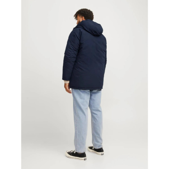 Jack & Jones Loop Parka Jacket - Navy Blazer Jack & Jones Loop Parka Jacket - Navy Blazer