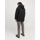Jack & Jones Loop Parka Jacket - Black Rock Jack & Jones Loop Parka Jacket - Black Rock