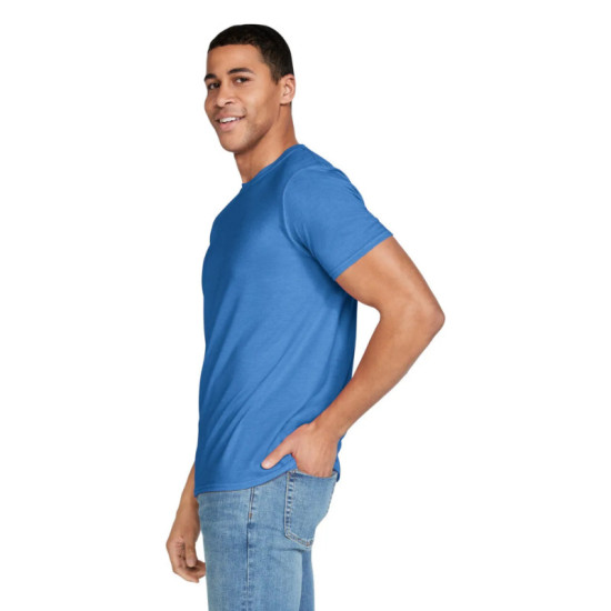 Μονόχρωμο βαμβακερό t-shirt - Heather Royal