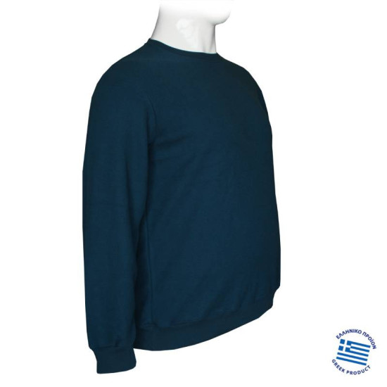 Μπλούζα λαιμόκοψη wool feel της Leo Collection - Petrol Μπλούζα λαιμόκοψη wool feel της Leo Collection - Petrol