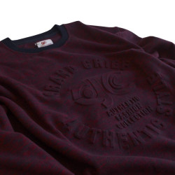 Μακρυμάνικη Μπλούζα Wool Feel με Flock 3D στάμπα της Leo Collection - Bordeaux Μακρυμάνικη Μπλούζα Wool Feel με Flock 3D στάμπα της Leo Collection - Bordeaux