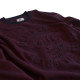 Μακρυμάνικη Μπλούζα Wool Feel με Flock 3D στάμπα της Leo Collection - Bordeaux