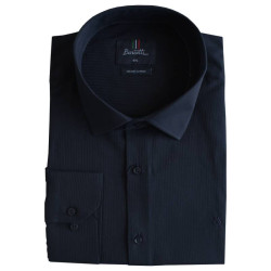 Easy iron μακρυμάνικο ριγέ πουκάμισο - Dark Blue Easy iron μακρυμάνικο ριγέ πουκάμισο - Dark Blue