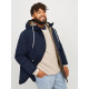 Jack & Jones Loop Parka Jacket - Navy Blazer Jack & Jones Loop Parka Jacket - Navy Blazer