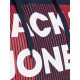 Hoodie φούτερ με μεταξοτυπία Jack & Jones +Fit - Navy Blazer Hoodie φούτερ με μεταξοτυπία Jack & Jones +Fit - Navy Blazer