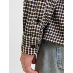Jack & Jones James Mini Check Shirt,βαμβακερό πουκάμισο φανέλα - Navy Blazer Jack & Jones James Mini Check Shirt,βαμβακερό πουκάμισο φανέλα - Navy Blazer
