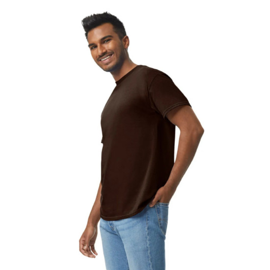 Μονόχρωμο βαμβακερό t-shirt - Dark Chocolate Μονόχρωμο βαμβακερό t-shirt - Dark Chocolate