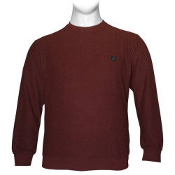 Μπλούζα λαιμόκοψη wool feel με δερμάτινο patch,της Leo Collection - Brandy Brown Μπλούζα λαιμόκοψη wool feel με δερμάτινο patch,της Leo Collection - Brandy Brown