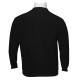 Μακρυμάνικη μπλούζα wool feel με suede λεπτομέρειες,της Leo Collection - Black