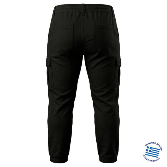 Ελαστική demi saison καπαρτινέ cargo παντελόνα,της Leo Collection - Black Ελαστική demi saison καπαρτινέ cargo παντελόνα,της Leo Collection - Black