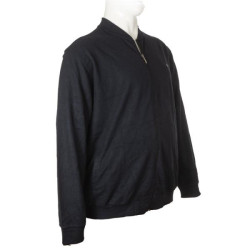 Βαμβακερή ζακέτα wool feel με μεταλλικό patch - Dark Blue Βαμβακερή ζακέτα wool feel με μεταλλικό patch - Dark Blue