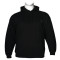 Hoodie φούτερ μονόχρωμο με patch στο στήθος - Black