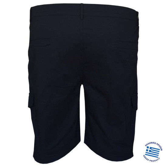 Βερμούδα ελαστική cargo με λάστιχο στο πλάι by L.T.G collection - Dark Blue Βερμούδα ελαστική cargo με λάστιχο στο πλάι by L.T.G collection - Dark Blue