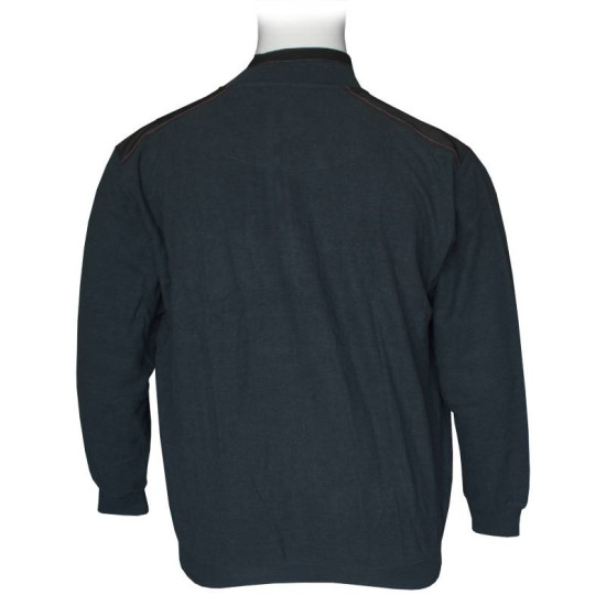 Ζακέτα βαμβακερή wool feel με κεντητές λεπτομέρειες - Dark Blue Ζακέτα βαμβακερή wool feel με κεντητές λεπτομέρειες - Dark Blue