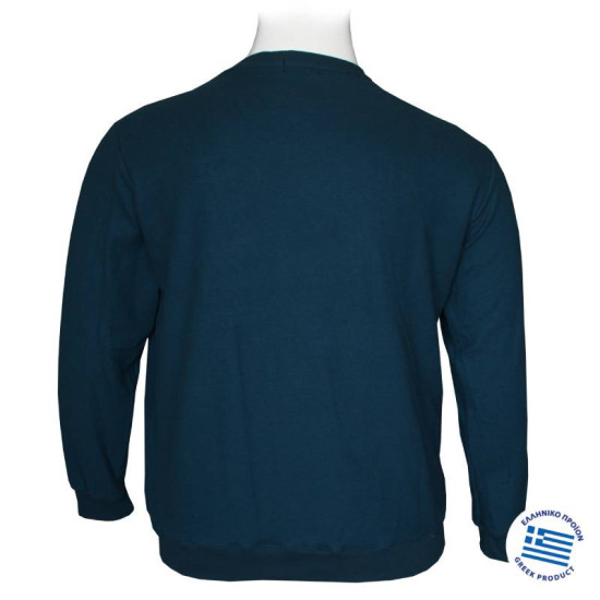 Μπλούζα λαιμόκοψη wool feel της Leo Collection - Petrol Μπλούζα λαιμόκοψη wool feel της Leo Collection - Petrol