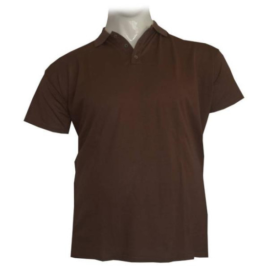 Polo πικέ κοντομάνικο μονόχρωμο - Dark Wood Polo πικέ κοντομάνικο μονόχρωμο - Dark Wood