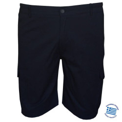 Βερμούδα ελαστική cargo με λάστιχο στο πλάι by L.T.G collection - Dark Blue Βερμούδα ελαστική cargo με λάστιχο στο πλάι by L.T.G collection - Dark Blue