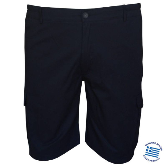 Βερμούδα ελαστική cargo με λάστιχο στο πλάι by L.T.G collection - Dark Blue Βερμούδα ελαστική cargo με λάστιχο στο πλάι by L.T.G collection - Dark Blue