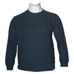 Μπλούζα λαιμόκοψη wool feel με δερμάτινο patch,της Leo Collection - Navy Blazer Μπλούζα λαιμόκοψη wool feel με δερμάτινο patch,της Leo Collection - Navy Blazer