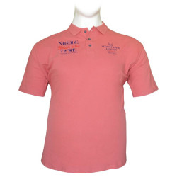 Polo pique βαμβακερό με μεταξοτυπία - Coral Tree Polo pique βαμβακερό με μεταξοτυπία - Coral Tree