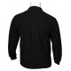 Βαμβακερή Polo wool feel με κέντημα στο στήθος by Leo collection - Black Βαμβακερή Polo wool feel με κέντημα στο στήθος by Leo collection - Black