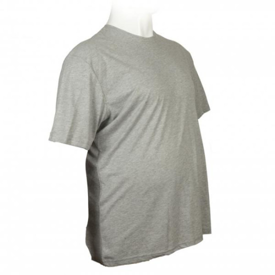T-shirt βαμβακερό πενιέ με διακριτικό κέντημα - Grey Melange T-shirt βαμβακερό πενιέ με διακριτικό κέντημα - Grey Melange
