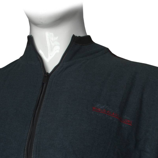Ζακέτα βαμβακερή wool feel με κεντητές λεπτομέρειες - Dark Blue Ζακέτα βαμβακερή wool feel με κεντητές λεπτομέρειες - Dark Blue