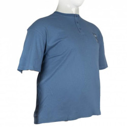 T-shirt button ve βαμβακερό με κέντημα by LTG - Havelock Blue T-shirt button ve βαμβακερό με κέντημα by LTG - Havelock Blue