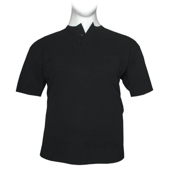 Βαμβακερό μακό μπλουζάκι button ve - Black Rock Βαμβακερό μακό μπλουζάκι button ve - Black Rock
