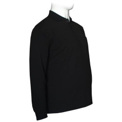 Polo πικέ μονόχρωμη με τσέπη - Black Polo πικέ μονόχρωμη με τσέπη - Black