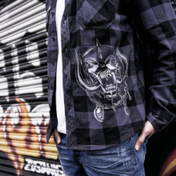 Limited edition Motörhead Checkshirt - Black/Slate Grey Limited edition Motörhead Checkshirt - Black/Slate Grey