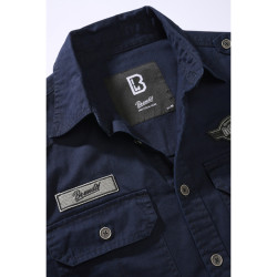 Luis vintage shirt by Brandit - NAVY BLUE Luis vintage shirt by Brandit - NAVY BLUE