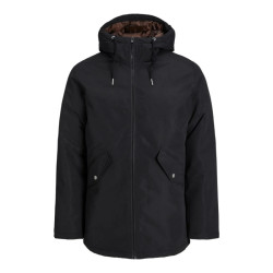 Jack & Jones Loop Parka Jacket - Black Rock Jack & Jones Loop Parka Jacket - Black Rock