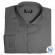Πουκάμισο Oxford μακρυμάνικο με γιακά τύπου Rex, της Leo Collection - Faded Grey Πουκάμισο Oxford μακρυμάνικο με γιακά τύπου Rex, της Leo Collection - Faded Grey