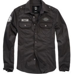 Luis vintage shirt by Brandit - Coal Black Luis vintage shirt by Brandit - Coal Black